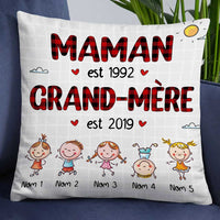 Personalized Mom Grandma French Maman Grand-mère Pillow DB92 26O34 thumb 1