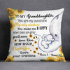 Personalized Granddaughter Elephant Sunflower Pillow DB94 87O58 thumb 1