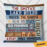 Personalized Lake Rules House Pillow DB101 85O36 thumb 1