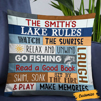 Personalized Lake Rules House Pillow DB101 85O36 thumb 1