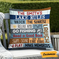 Personalized Lake Rules House Pillow DB101 85O36 thumb 1