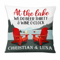Personalized Lake House Beer Thirty Wine O Clock Pillow DB102 85O47 thumb 1