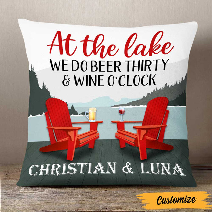 Personalized Lake House Beer Thirty Wine O Clock Pillow DB102 85O47 1