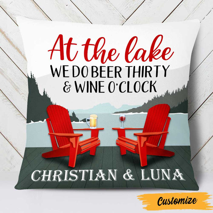 Personalized Lake House Beer Thirty Wine O Clock Pillow DB102 85O47 1