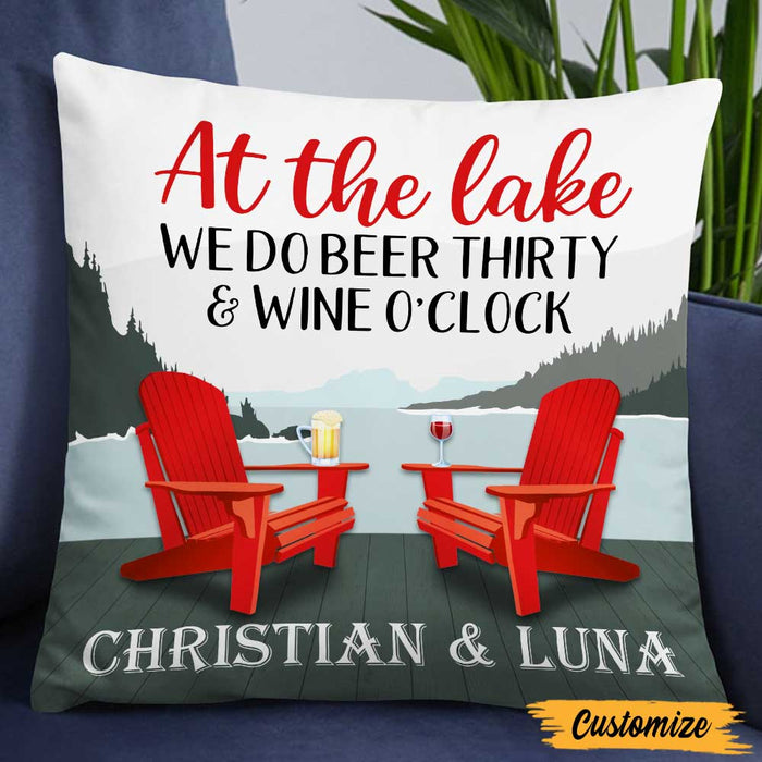 Personalized Lake House Beer Thirty Wine O Clock Pillow DB102 85O47 1