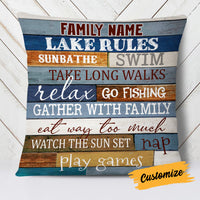 Personalized Lake House Rules Pillow DB104 95O19 thumb 1
