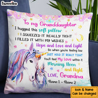 Personalized Granddaughter Unicorn Pillow DB91 81O36 thumb 1