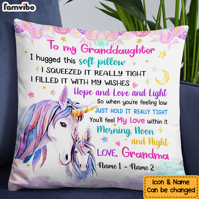 Personalized Granddaughter Unicorn Pillow DB91 81O36 1