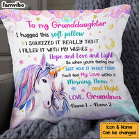 Personalized Granddaughter Unicorn Pillow DB91 81O36 thumb 1