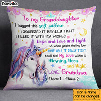 Personalized Granddaughter Unicorn Pillow DB91 81O36 thumb 1