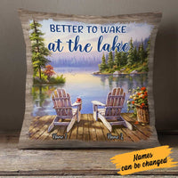 Personalized Wake At Lake Couple Pillow DB102 81O23 thumb 1