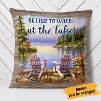 Personalized Wake At Lake Couple Pillow DB102 81O23 thumb 1