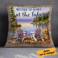 Personalized Wake At Lake Couple Pillow DB102 81O23 thumb 1