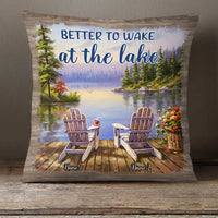 Personalized Wake At Lake Couple Pillow DB102 81O23 thumb 1