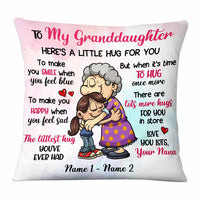 Personalized Mom Grandma Granddaughter Daughter Hug For You Pillow DB108 26O58 thumb 1