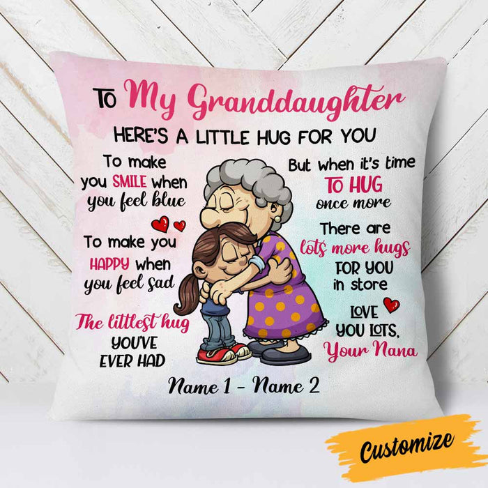 Personalized Mom Grandma Granddaughter Daughter Hug For You Pillow DB108 26O58 1