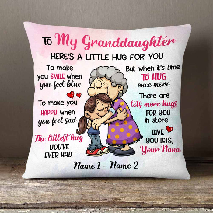 Personalized Mom Grandma Granddaughter Daughter Hug For You Pillow DB108 26O58 1