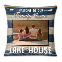 Personalized Welcome To Our Lake House Photo Pillow DB104 23O23 thumb 1