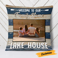 Personalized Welcome To Our Lake House Photo Pillow DB104 23O23 thumb 1