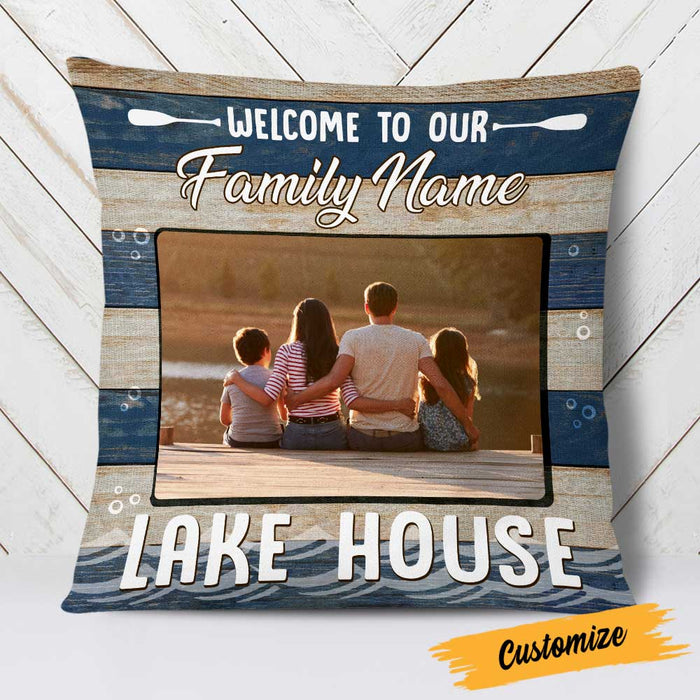 Personalized Welcome To Our Lake House Photo Pillow DB104 23O23 1