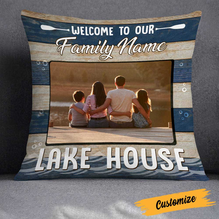 Personalized Welcome To Our Lake House Photo Pillow DB104 23O23 1