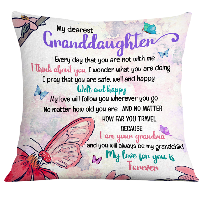 Personalized Grandma To My Granddaughter Pillow DB98 23O24 1