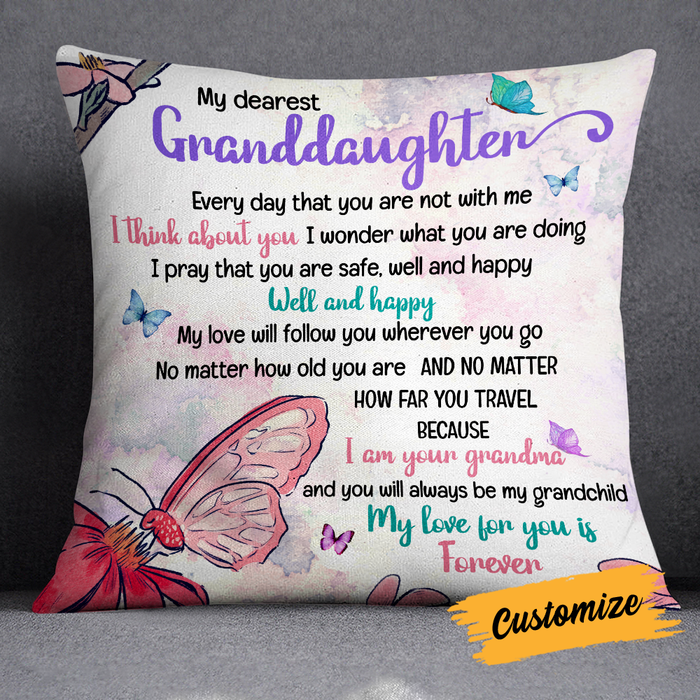 Personalized Grandma To My Granddaughter Pillow DB98 23O24 1