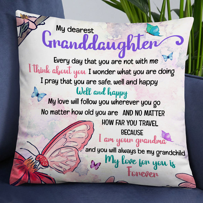Personalized Grandma To My Granddaughter Pillow DB98 23O24 1