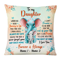 Personalized Daughter Elephant Pillow DB101 26O53 thumb 1