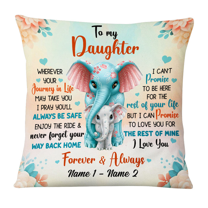 Personalized Daughter Elephant Pillow DB101 26O53 1