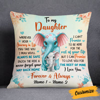 Personalized Daughter Elephant Pillow DB101 26O53 thumb 1