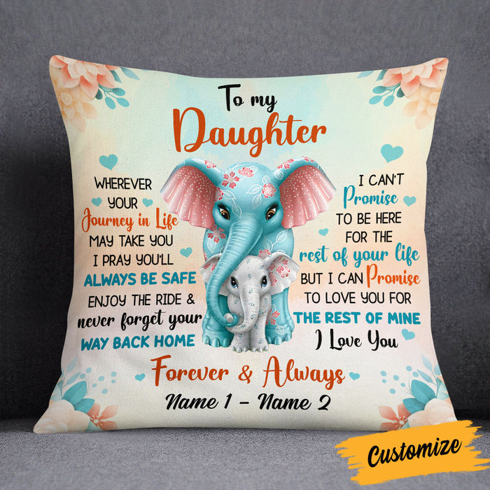 Personalized Daughter Elephant Pillow DB101 26O53 1