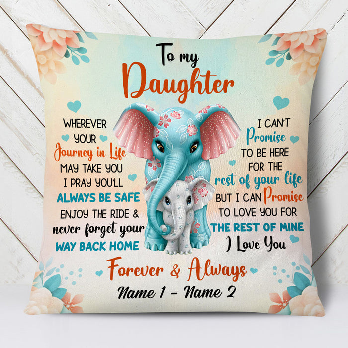Personalized Daughter Elephant Pillow DB101 26O53 1