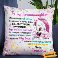 Personalized Daughter Granddaughter Unicorn Pillow DB102 95O36 thumb 1