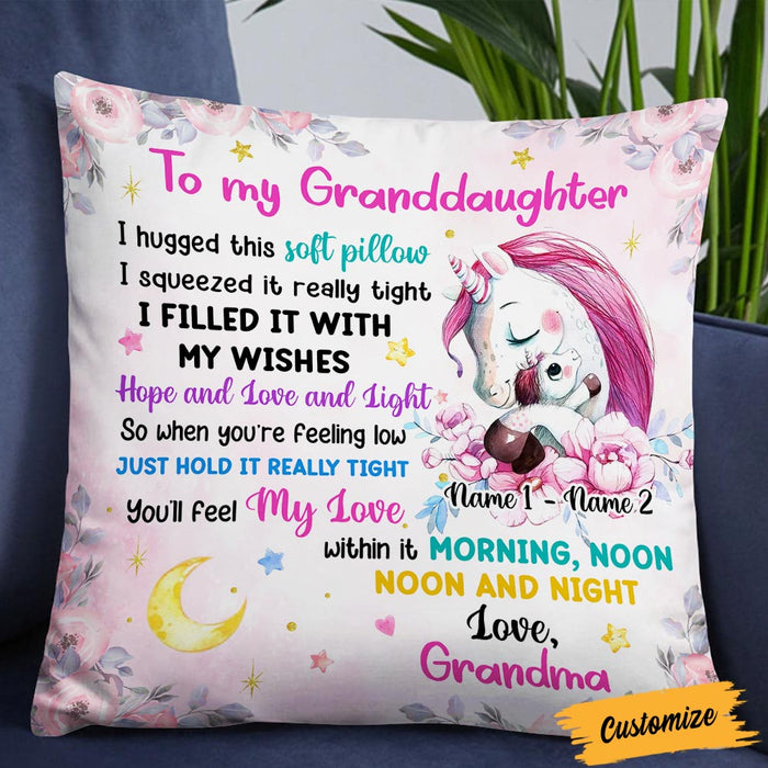 Personalized Daughter Granddaughter Unicorn Pillow DB102 95O36 1