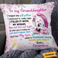 Personalized Daughter Granddaughter Unicorn Pillow DB102 95O36 thumb 1