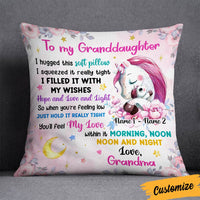 Personalized Daughter Granddaughter Unicorn Pillow DB102 95O36 thumb 1