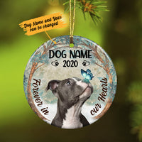 Personalized Forever In Our Hearts Pitbull Dog Memorial Ornament OB213 73O36 thumb 1