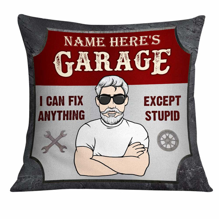 Personalized Garage I Can Fix Anything Pillow DB111 26O34 1
