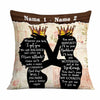Personalized BWA Couple King Queen Pillow DB133 81O47 1