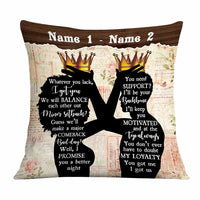 Personalized BWA Couple King Queen Pillow DB133 81O47 thumb 1
