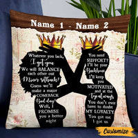 Personalized BWA Couple King Queen Pillow DB133 81O47 thumb 1