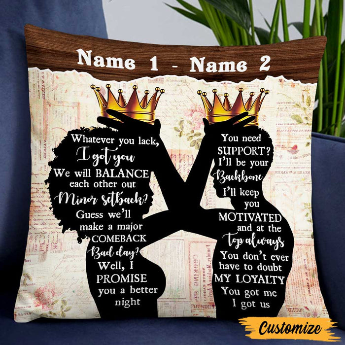 Personalized BWA Couple King Queen Pillow DB133 81O47 1