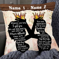 Personalized BWA Couple King Queen Pillow DB133 81O47 thumb 1