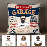 Personalized Garage Dad Grandpa Pillow DB111 95O58 thumb 1