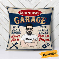 Personalized Garage Dad Grandpa Pillow DB111 95O58 thumb 1