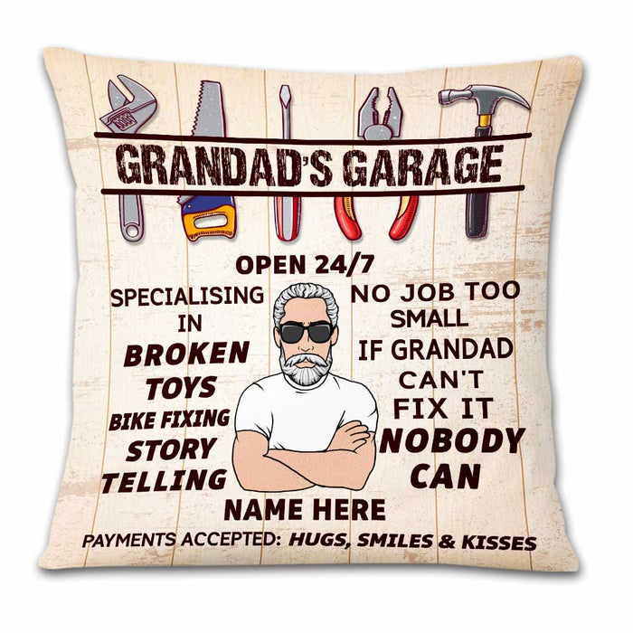 Personalized Grandpa Garage Pillow DB111 30O23 1