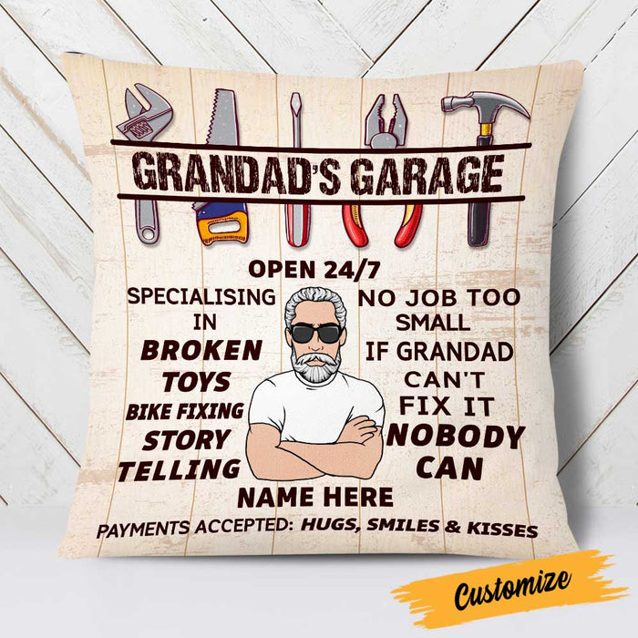 Personalized Grandpa Garage Pillow DB111 30O23 1