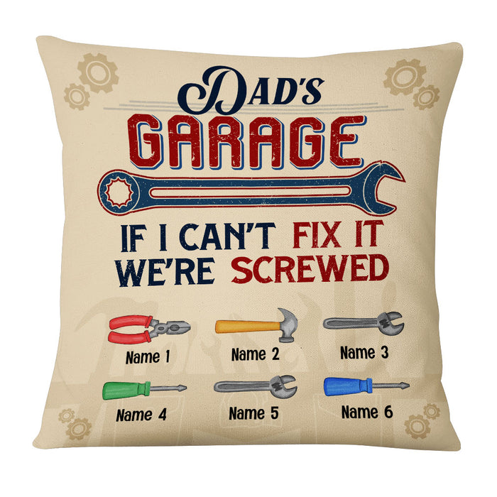 Personalized Grandpa Dad Garage Man Cave Pillow JN283 87O53 1