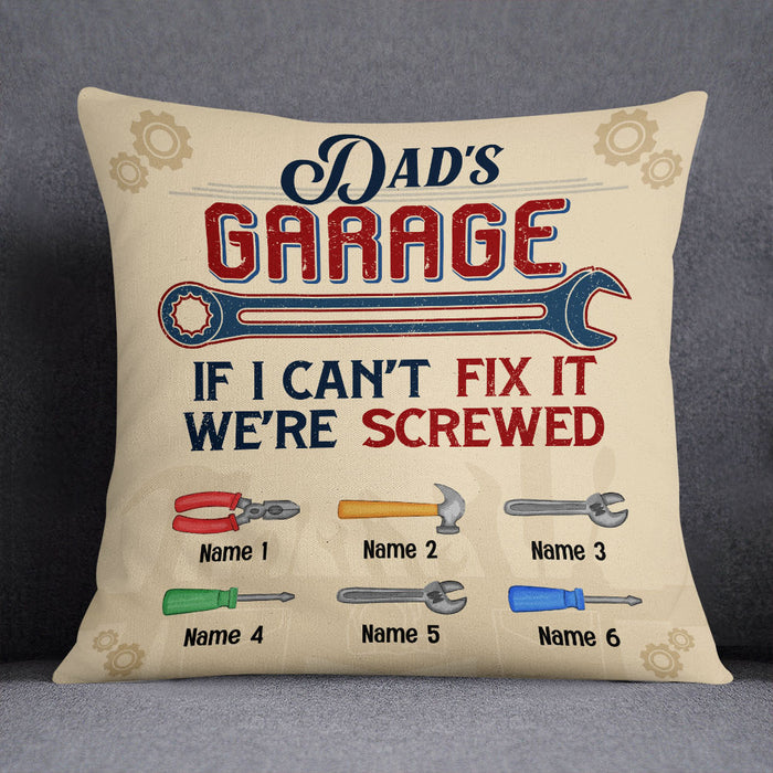 Personalized Grandpa Dad Garage Man Cave Pillow JN283 87O53 1